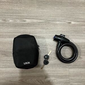Bike Lock With Key And Bag
